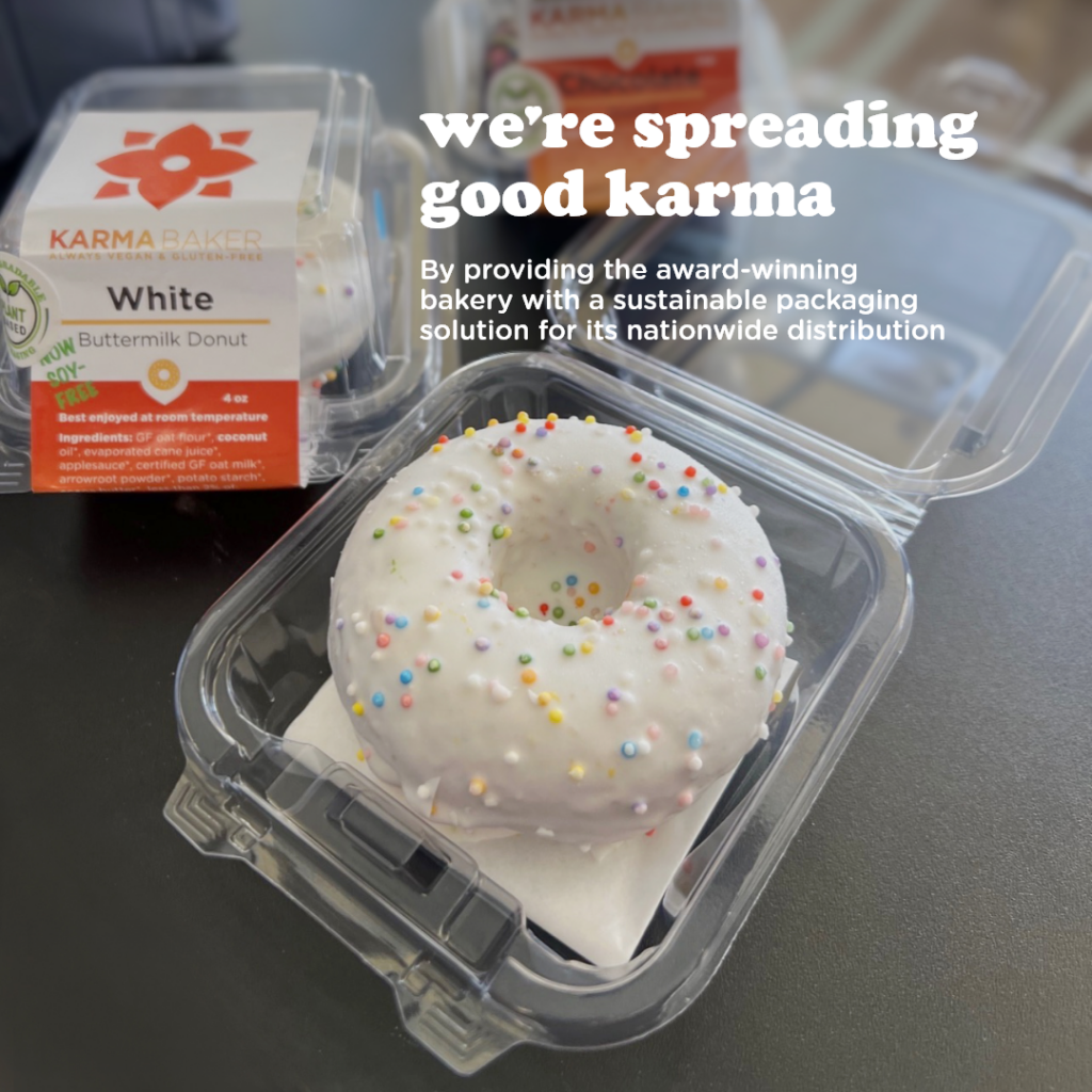 Karma Baker product in good natured bio-based packaging